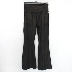 Beyond Yoga Slim Ankle Pants Spandex Stretch Sport Black Shine Large Pockets